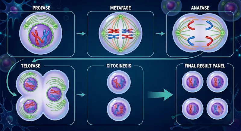 Mitosis: fases, función y diferencias con la meiosis